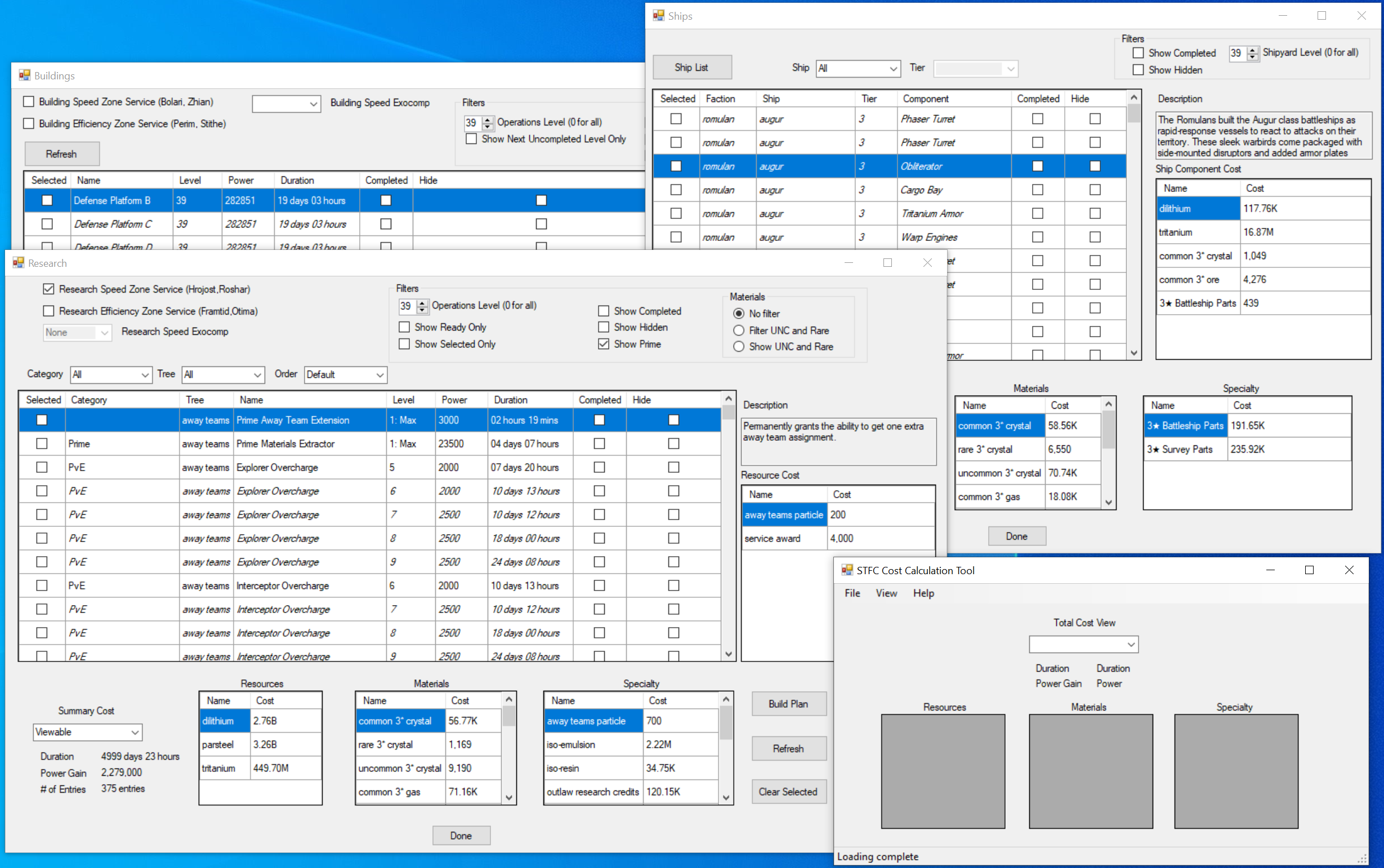 Combined Screens Software Atlas